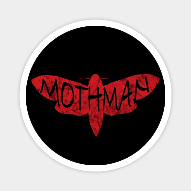 Mothman - Point Pleasant WV Mothman Figure Moth Man Cryptozoology Legend Design Magnet by Get Hopped Apparel